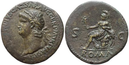 Nero (54-68), Sestertius, Rome, c. 65; Æ (26,47 g; 33,7 mm; 6 h)