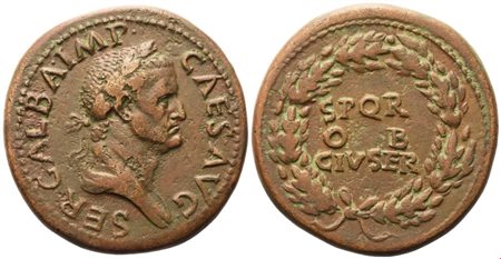 Galba (68-69), Sestertius, Rome, c. June-August 68; Æ (27,70 g; 34,6 mm; 6 h)