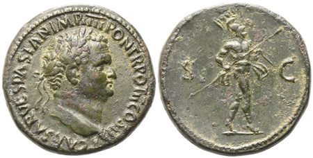 Titus as Caesar, Sestertius struck under Vespasian, Rome, 72-73; Æ (25,35 g; 32 mm; 6 h)