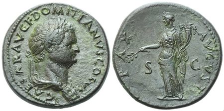 Domitian as Caesar, Sestertius struck under Vespsian, Rome, 78; Æ (24,20 g; 35,5 mm; 5 h)