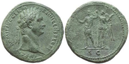 Domitian (81-96), Sestertius, Rome, 85; Æ (23,66 g; 36 mm; 7 h)