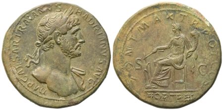 Hadrian (117-138), Sestertius, Rome, 118; Æ (26,69 g; 34,2 mm; 6 h)