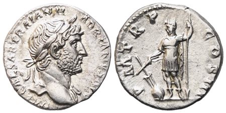 Hadrian (117-138), Denarius, Rome, 124; AR (3,04 g; 17 mm; 7 h)