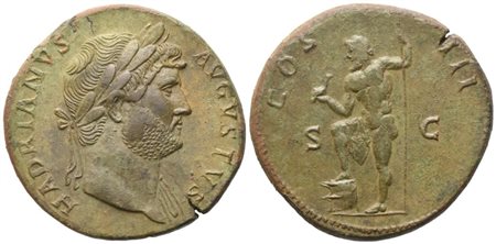 Hadrian (117-138), Sestertius, Rome, 125-128; Æ (24,89 g; 32,6 mm; 6 h)