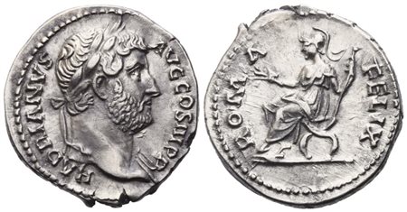 Hadrian (117-138), Denarius, Rome, 134-138; AR (3,38 g; 18,3 mm; 7 h)