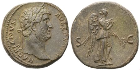 Hadrian (117-138), Sestertius, Rome, 134-138; Æ (28,77 g; 31 mm; 6 h)