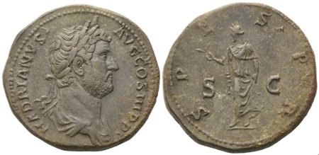 Hadrian (117-138), Sestertius, Rome, 134-138; Æ (27,56 g; 32,6 mm; 7 h)