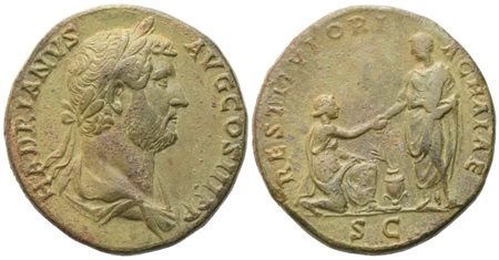 Hadrian (117-138), Sestertius, Rome, 134-138; Æ (25,37 g; 31,2 mm; 6 h)