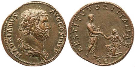Hadrian (117-138), Sestertius, Rome, 134-138; Æ (22,76 g; 33,5 mm; 6 h)