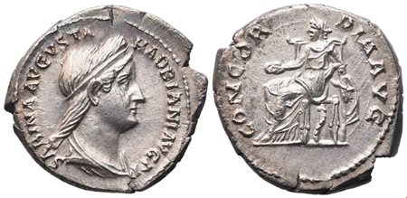 Sabina, Denarius struck under Hadrian, Rome, 130-133; AR (2,83 g; 18 mm; 6 h)