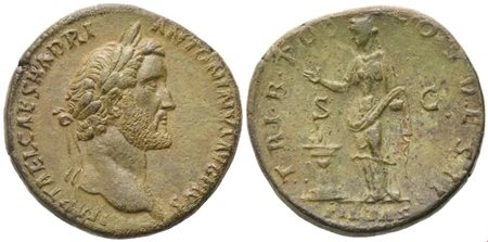 Antoninus Pius as Caesar, Sestertius struck under Hadrian, Rome, 138; Æ (27,87 g; 31,2 mm; 12 h)
