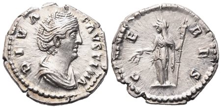 Diva Faustina I (died 140/1), Denarius struck under Antoninus Pius, Rome, after 141; AR (3,26 g; 18 mm; 5 h)