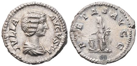 Julia Domna, Denarius struck under Septimius Severus and Caracalla, Rome, 196-211; AR (3,58 g; 18 mm; 6 h)