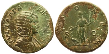Julia Domna, Sestertius struck under Caracalla, Rome, 211-215; Æ (23,20 g; 31 mm; 12 h)