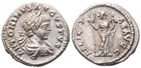Caracalla (198-217), Denarius, Rome, 199-200; AR (3,30 g; 18,4 mm; 12 h)