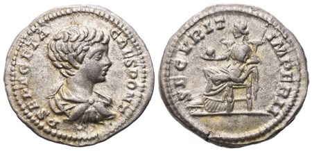 Geta as Caesar, Denarius struck under Septimius Severus and Caracalla, Rome, 200-202; AR (3,58 g; 19,3 mm; 12 h)