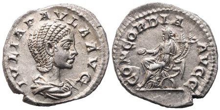 Julia Paula, Denarius struck under Elagabaluls, Rome, c. 220; AR (3,08 g; 18,6 mm; 12 h)