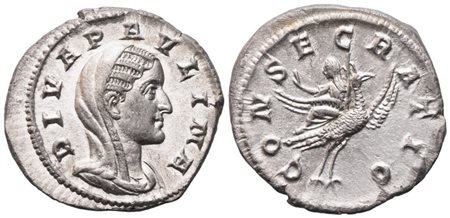 Diva Paulina (died before 235), Denarius struck under Maximinus I, Rome, 236; AR (2,76 g; 19,7 mm; 5 h)