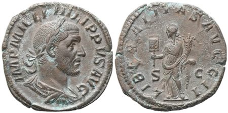 Philip I (244-249), Sestertius, Rome, 247-249; Æ (g 18,95; mm 30,5; 6 h)