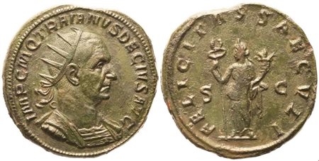Trajan Decius (249-251), Double sestertius, Rome, 249-251; Æ (42,44 g; 36,6 mm; 12 h)