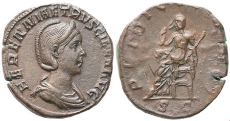Herennia Etruscilla, Sestertius struck under Trajan Decius, Rome, 249-251; Æ (19,49 g; 28,9 mm; 12 h)
