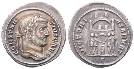 Constantius I as Caesar (293-305), Argenteus, Rome, c. 295-297; AR (2,77 g; 20 mm; 12 h)
