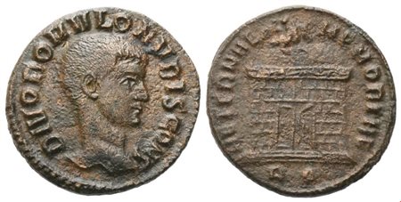 Romulus (Son of Maxentius), Fraction of Nummus, Rome, c. 308-310; Æ (2,10 g; 16 mm; 11 h)