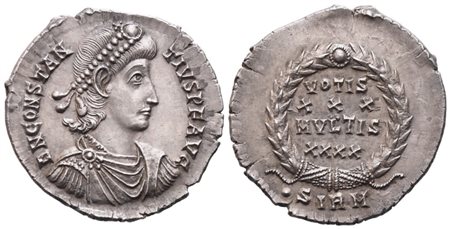 Constantius II (337-361), Siliqua, Sirmium, 351-355; AR (3,17 g; 20,5 mm; 12 h)