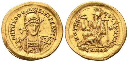 Theodosius II (402-450), Solidus, Constantinople, c. 430-440; AV (4,53 g; 20,8 mm; 5 h)