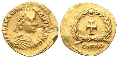 Valentinian III (425-455), Tremissis, Mediolanum, 430-455; AV (1,46 g; 14 mm; 12 h)