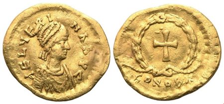 Aelia Verina, Tremissis struck under Leo I, Constantinople, 462 or 466; AV (1,43 g; 14,7 mm; 11 h)