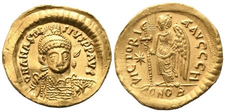 Anastasius I (491-518), Solidus, Constantinople, c. 507-518; AV (4,34 g; 19,8 mm; 6 h)