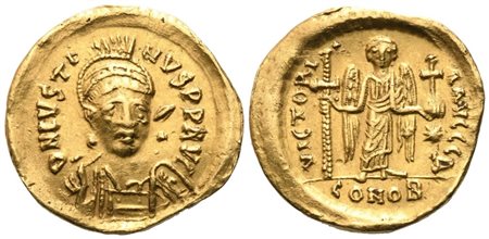 Justin I (518-527), Solidus, Constantinople, 522-527; AV (4,33 g; 19 mm; 6 h)