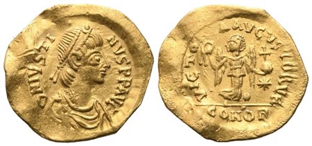 Justin I (518-527), Tremissis, Constantinople; AV (1,42 g; 15 mm; 6 h)