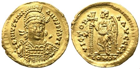 Ostrogoths, Athalaric (526-534), Solidus in the name of Justinian I, Rome; AV (4,27 g; 20,8 mm; 6 h) 