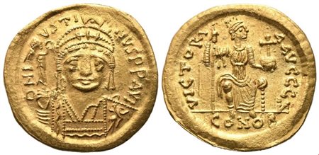 Justin II (565-578), Solidus, Constantinople; AV (4,44 g; 19,5 mm; 6 h)