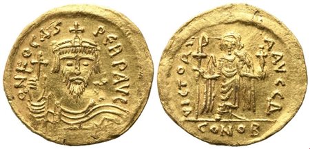 Phocas (602-610), Solidus, Constantinople; AV (4,50 g; 21 mm; 7 h)