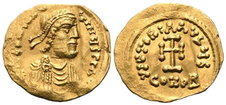 Constans II (641-668), Tremissis, Constantinople; AV (1,46 g; 16 mm; 6 h)