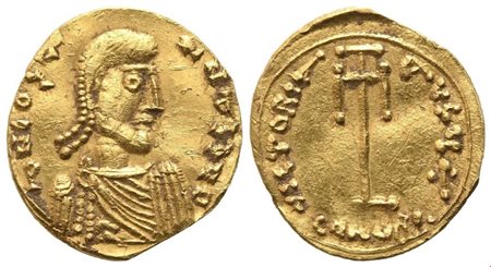 Constantine IV (668-685), Tremissis, Syracuse; AV (1,33 g; 13,6 mm; 6 h) 