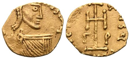 Tiberius III (698-705), Tremissis, Syracuse; AV (0,90 g; 12,5 mm; 6 h)