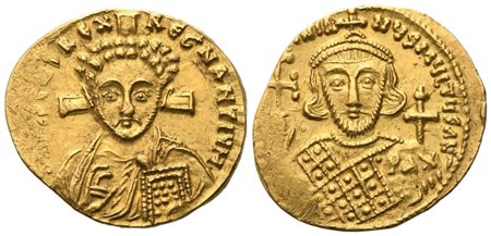 Justinian II (685-695/705-711), Second reign (705-711), Solidus, Constantinople; AV (4,53 g; 20,8 mm; 6 h)