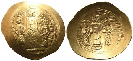 Romanoss IV Diogenes with Eudocia, Michael VII, Constantinus and Andronicus (1068-1071), Histamenon nomisma, Constantinople; AV (4,48 g; 26,6 mm; 6 h)