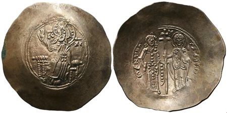 Manuel I Komnenos (1143-1180), Aspron trachy, Thessalonica (?); EL (4,61 g; 33,5 mm; 5 h)