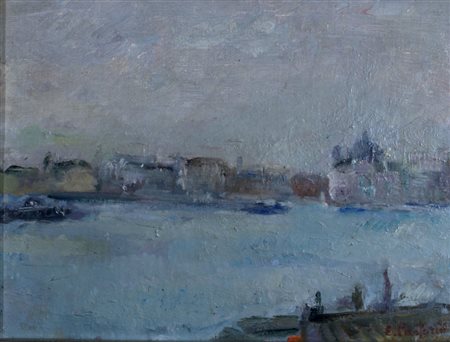 PASTORIO EZIO (Cremona 1911 - Clusone 2006) "Venezia" Olio su tela cm. H:...