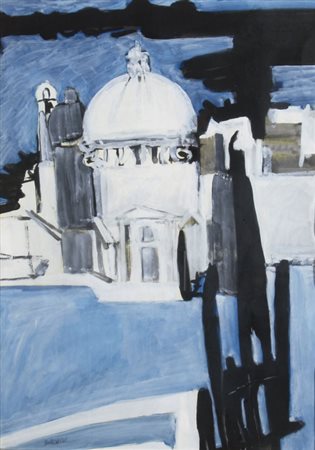 BRINDISI REMO (Roma 1918 - Lido di Spina 1996) "Venezia" Tempera su carta cm....