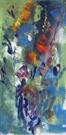 TRECCANI ERNESTO (Milano 1920 - Milano 2009) "Fiori" Olio su tela cm. H:...