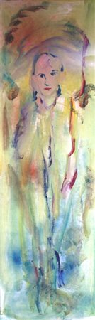 TRECCANI ERNESTO (Milano 1920 - Milano 2009) "Volto" Olio su tela cm. H:...