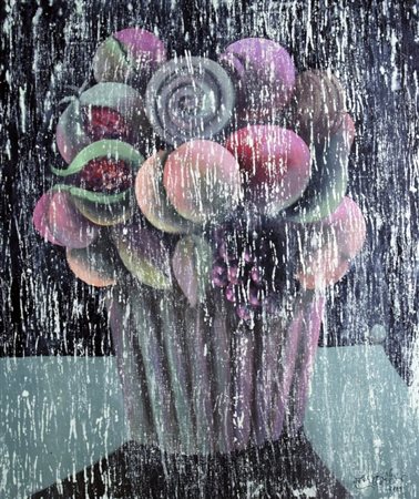 PIGNATELLI ERCOLE (Lecce 1935) "Basamento riflesso" 2009 Olio su tela cm. H:...