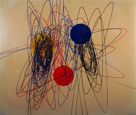 CRIPPA ROBERTO (Monza 1921 - Bresso 1972) "Spirali" 1950 Olio su tela cm. H:...