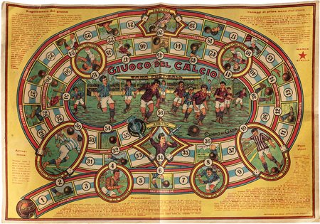 Gioco dell'oca - Marca Stella - Giuoco del CalcioAnni '3034,5 x 49,5 cm....